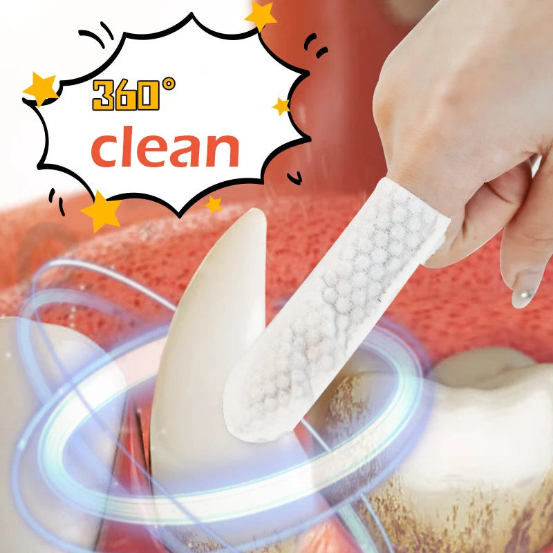 Pet Dental Finger Wipes for Dogs & Cats — 50 pcs