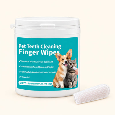 Dental Finger Wipes for Dogs & Cats (50 Count)
