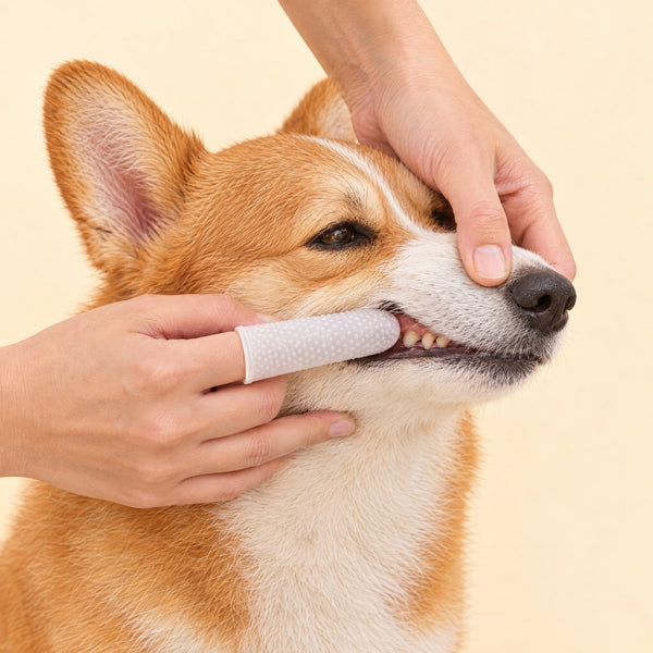 3. Gently wipe teeth & gums